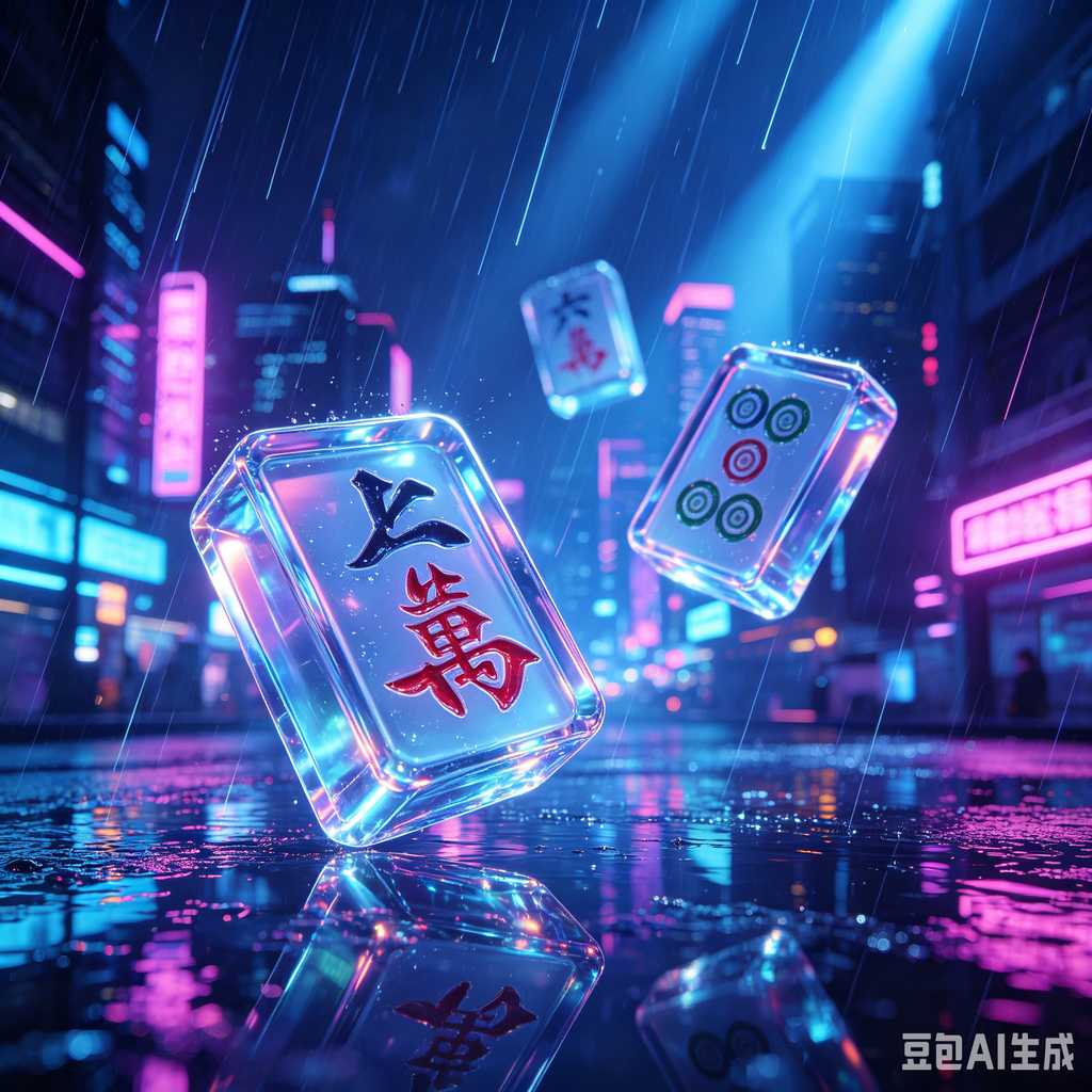 retro text mahjong tiles